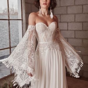 Calla Blanche La Perle Amethyst Lace Wedding Gown